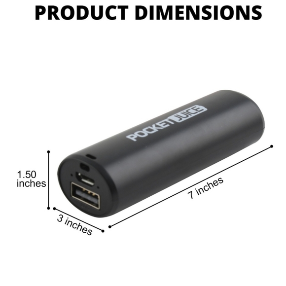 Tzumi 2000 mAh Pocket Juice Power Bank in Black NWT - Picture 4 of 6